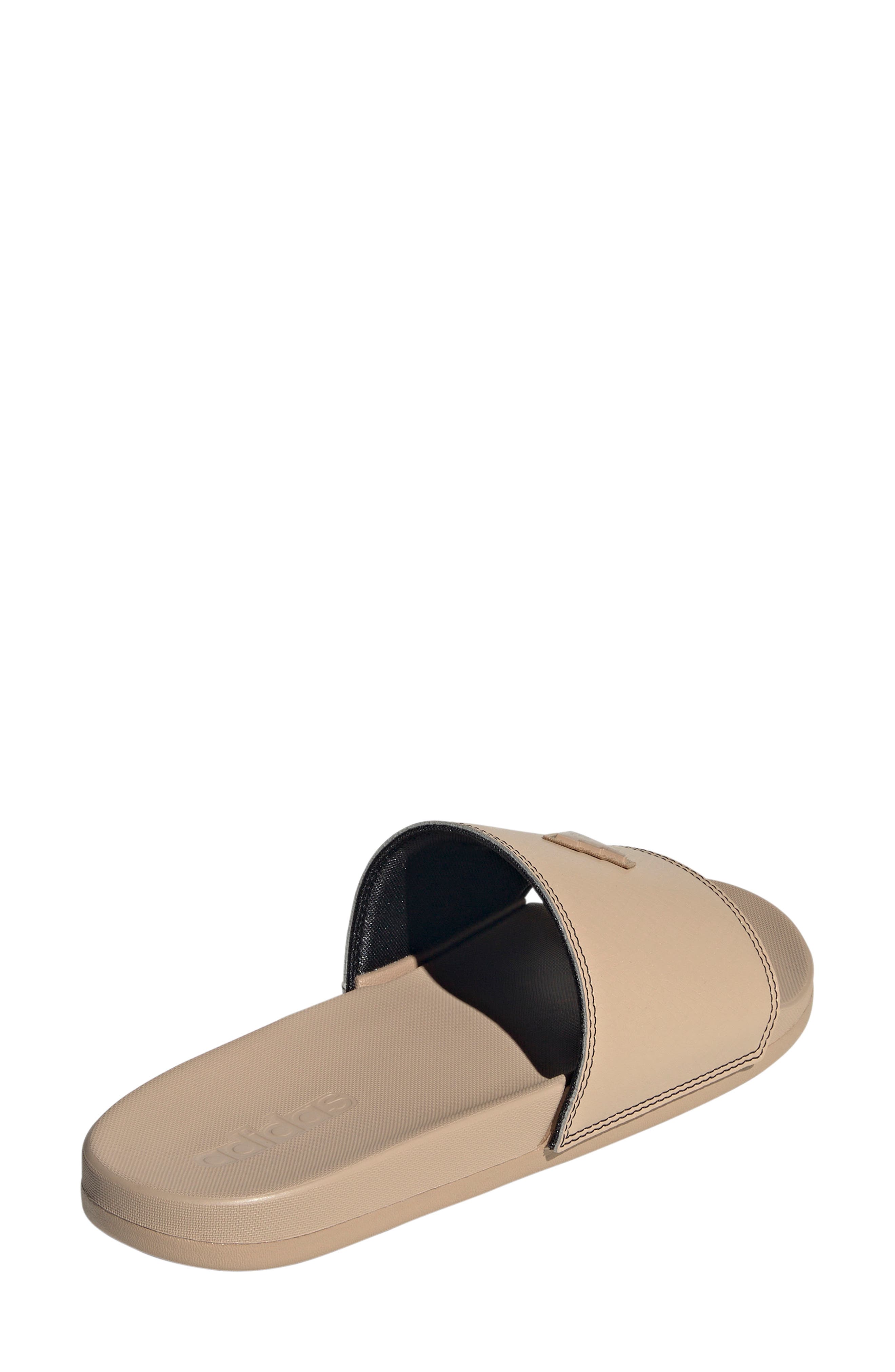 Adilette Comfort Slide Sandal, Alternate, color, SANDSTONE/ SANDSTONE/ BLACK