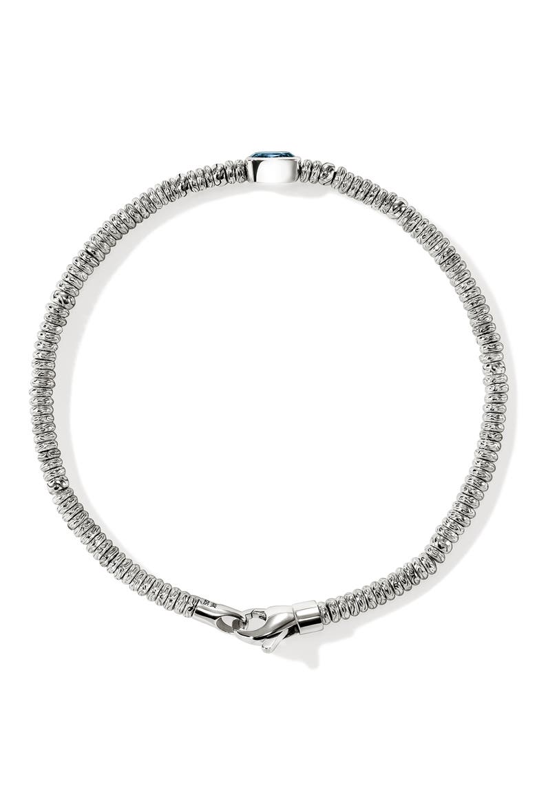 Heishi Sterling Silver Swiss Blue Topaz Bracelet, Alternate, color, SWISS BLUE TOPAZ
