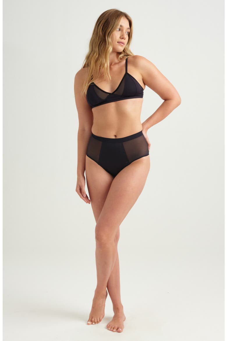 Mesh Bralette, Alternate, color, BLACK
