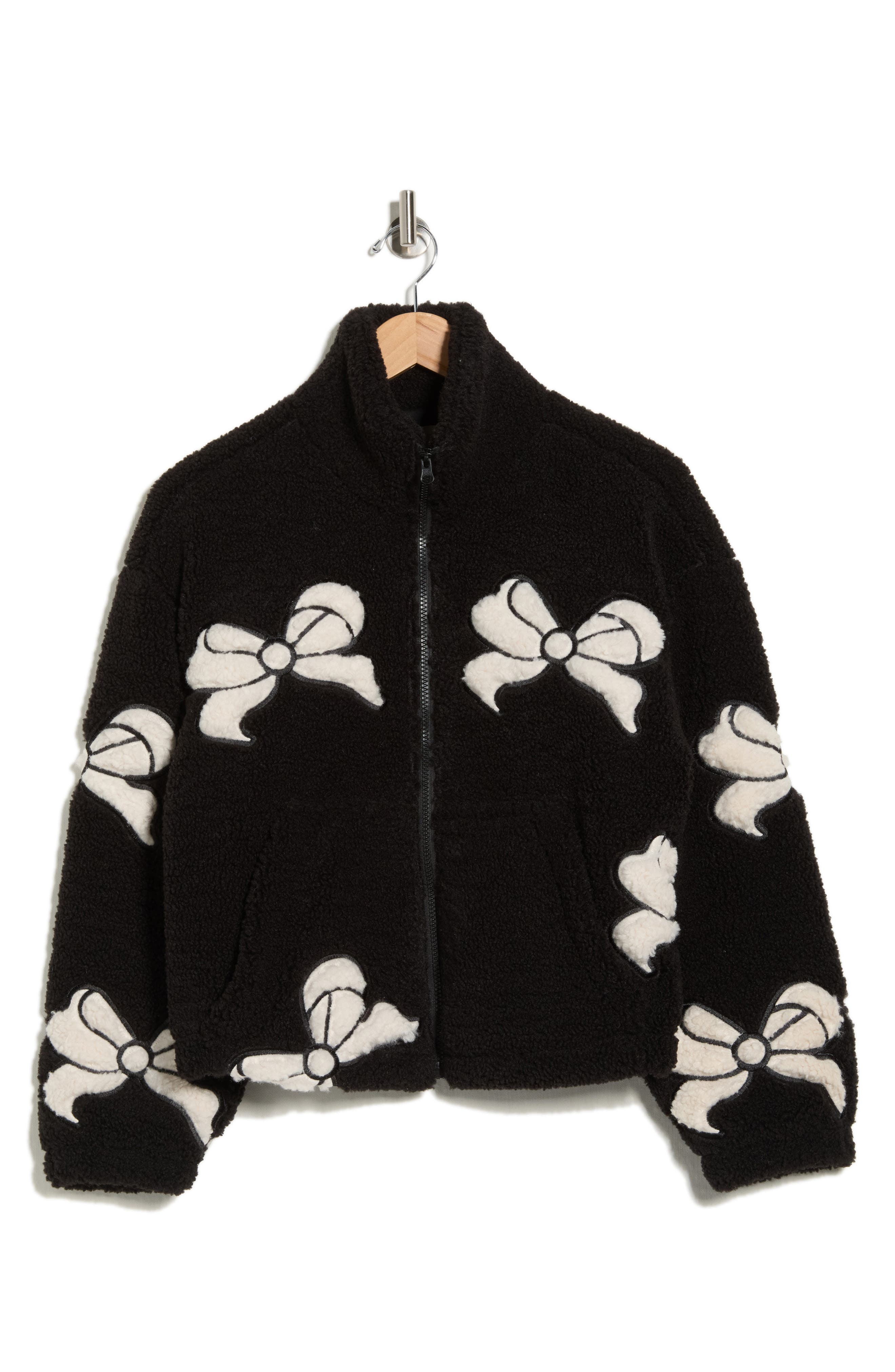 Thread & Supply Bow Patch Faux Shearling Jacket | Nordstromrack