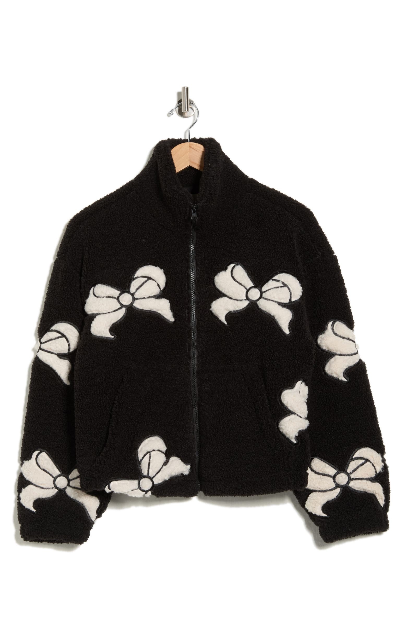 Thread & Supply Bow Patch Faux Shearling Jacket | Nordstromrack