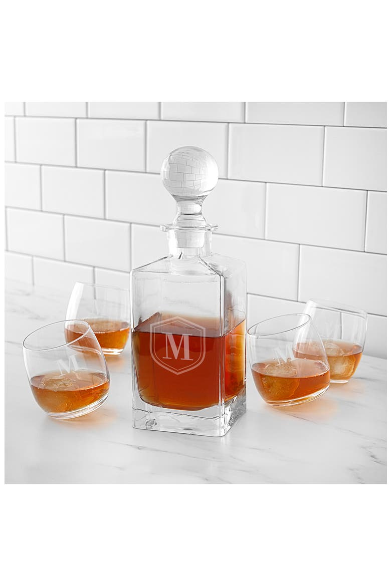 Tipsy Whiskey 5-Piece Decanter Set, Alternate, color, BLANK