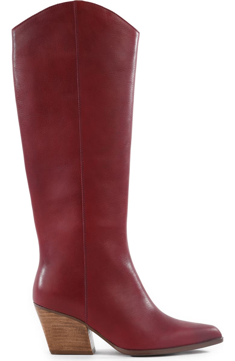 Seychelles Begging You Knee High Western Boot, Alternate, color, Cranberry