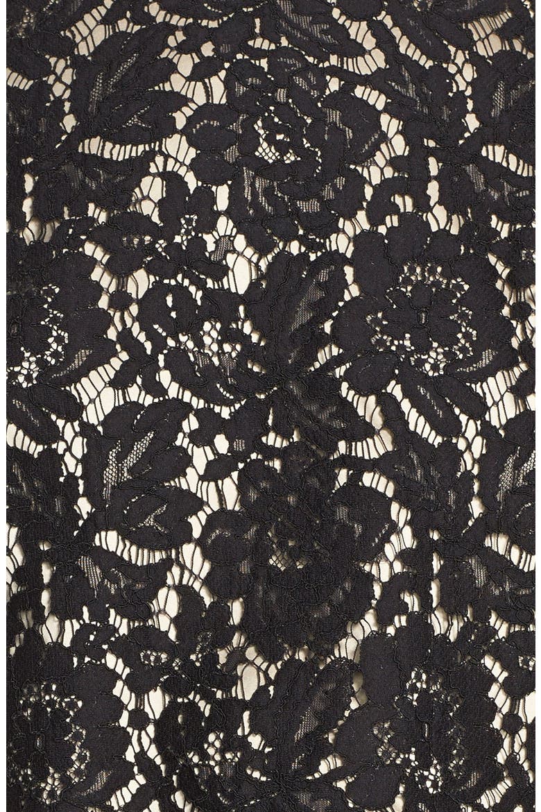 Lace Cap Sleeve Top, Alternate, color, BLACK