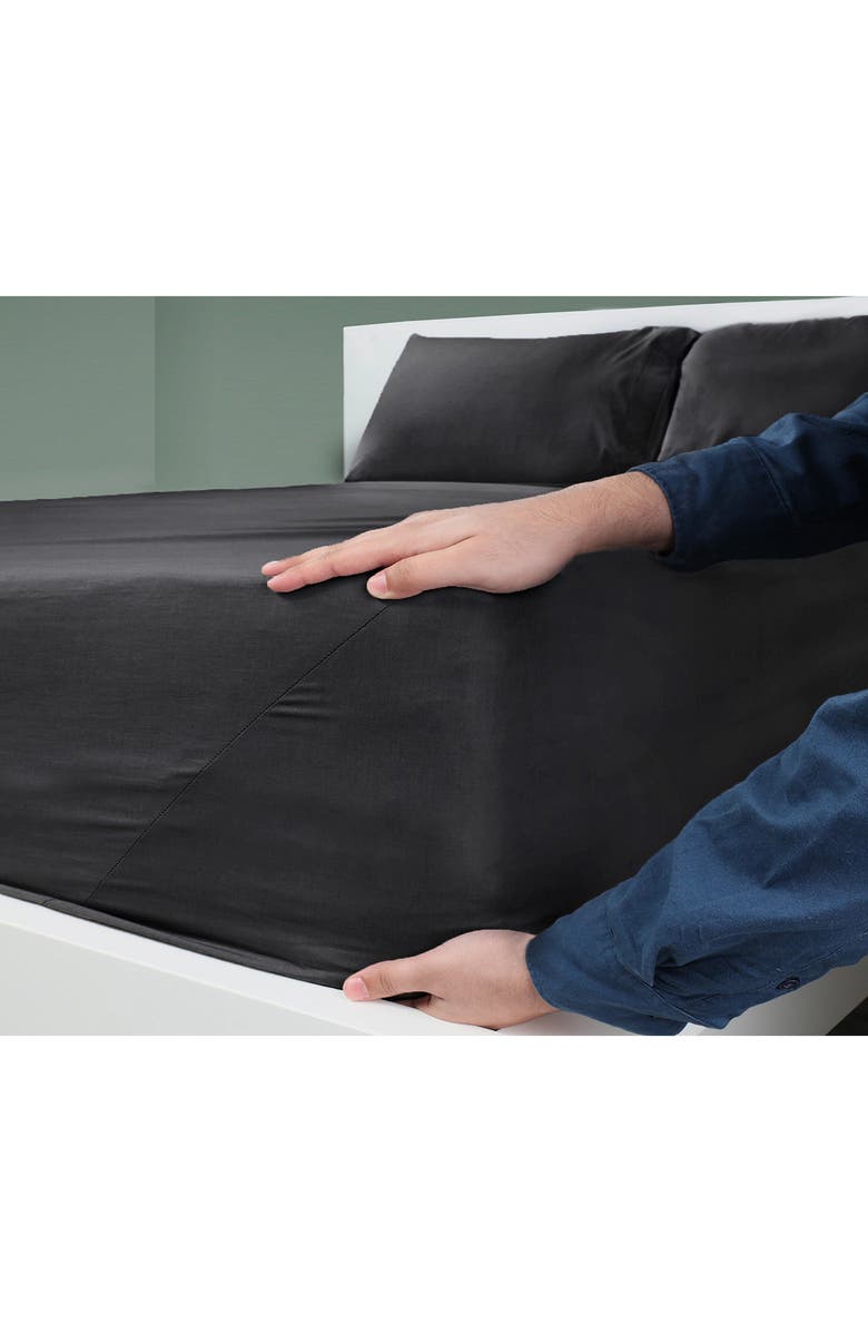 Martex 225 Thread Count Sheet Set, Alternate, color, Ebony