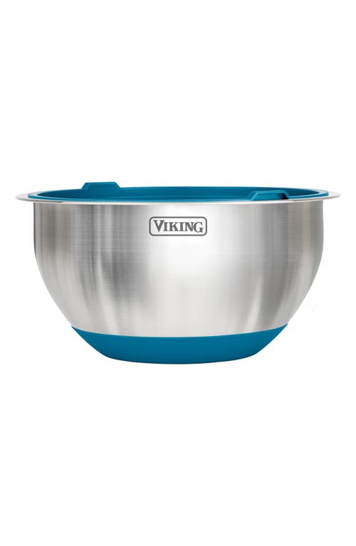 Viking 10-piece Stainless Steel Mixing Bowl Set With Lids In Teal