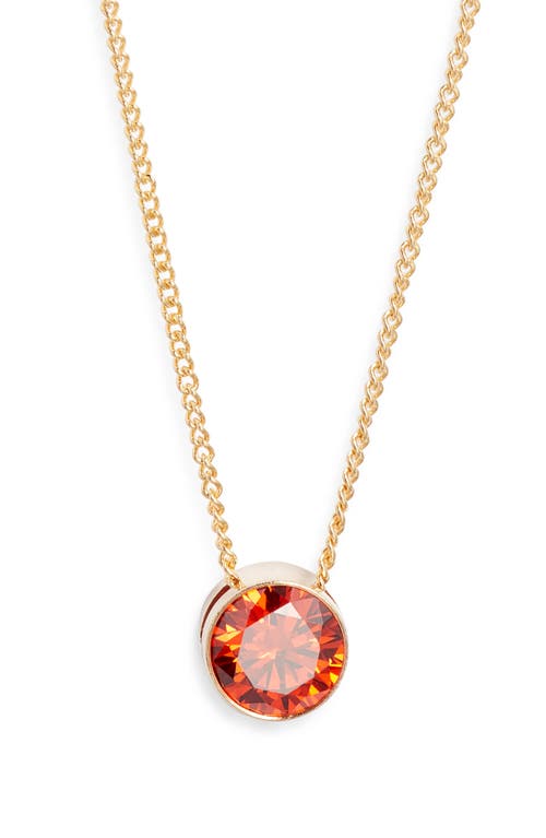 Set & Stones Birthstone Pendant Necklace In Gold