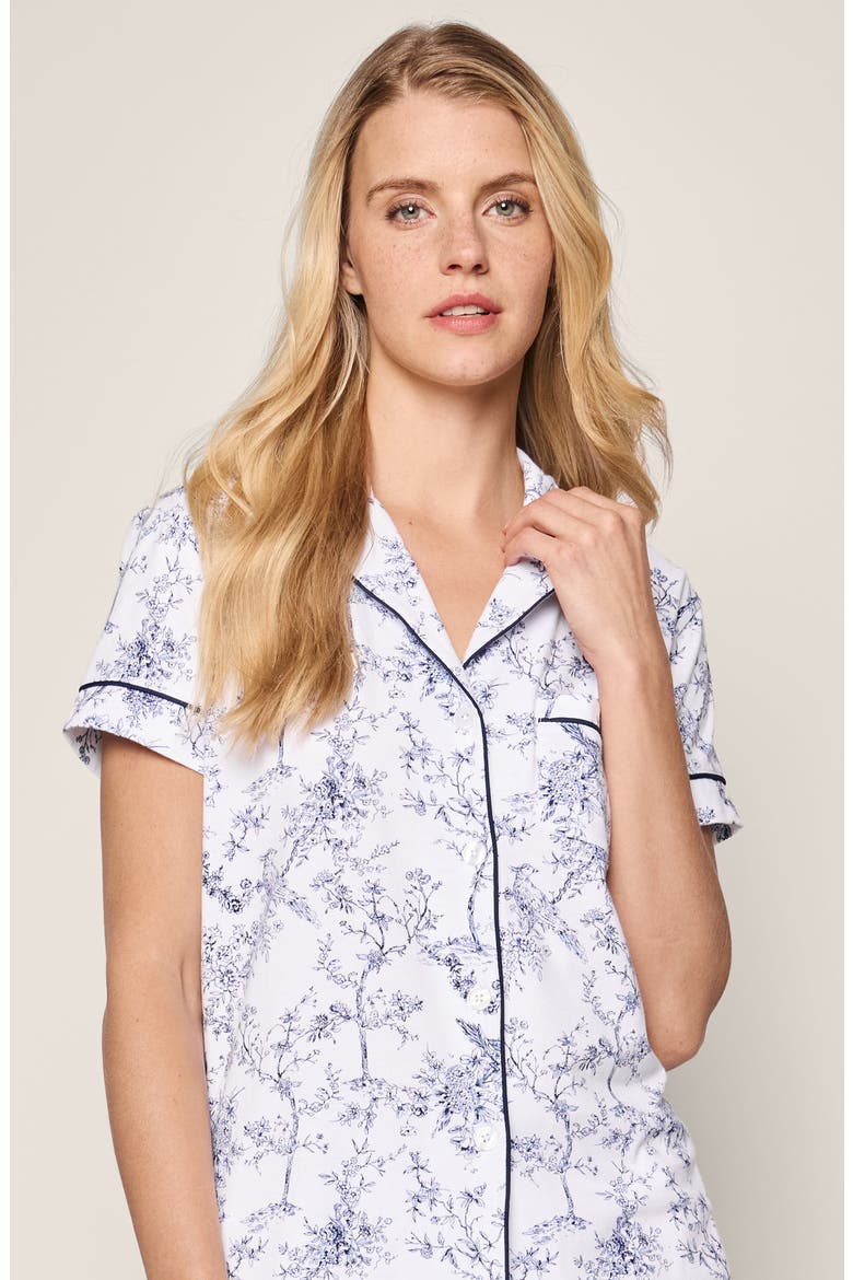 Timeless Toile Classic Pima Cotton Short Sleeve Short Pajamas, Alternate, color, TIMELESS TOILE
