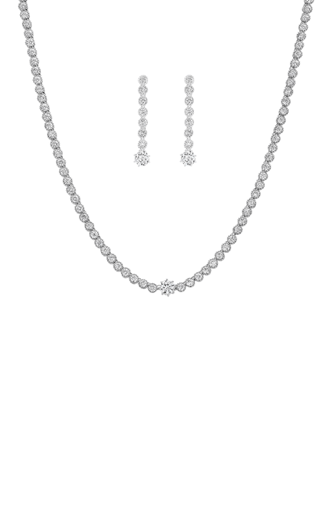 Celeste Tennis Necklace & Earring Set Holiday Gift Idea
