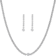 Bearfruit Jewelry Celeste Tennis Necklace & Earring Set Dainty Trendy Gift