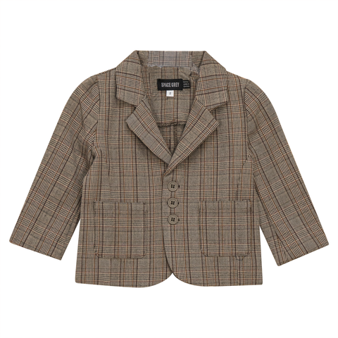 Front Button Woven Plaid Blazer (Toddler, Little Kid & Big Kid)