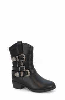 YOKI Kids' Dixi Buckle Cowboy Boot