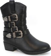 YOKI Kids' Dixi Buckle Cowboy Boot