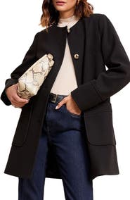 Friends Like These Collarless Swing Coat