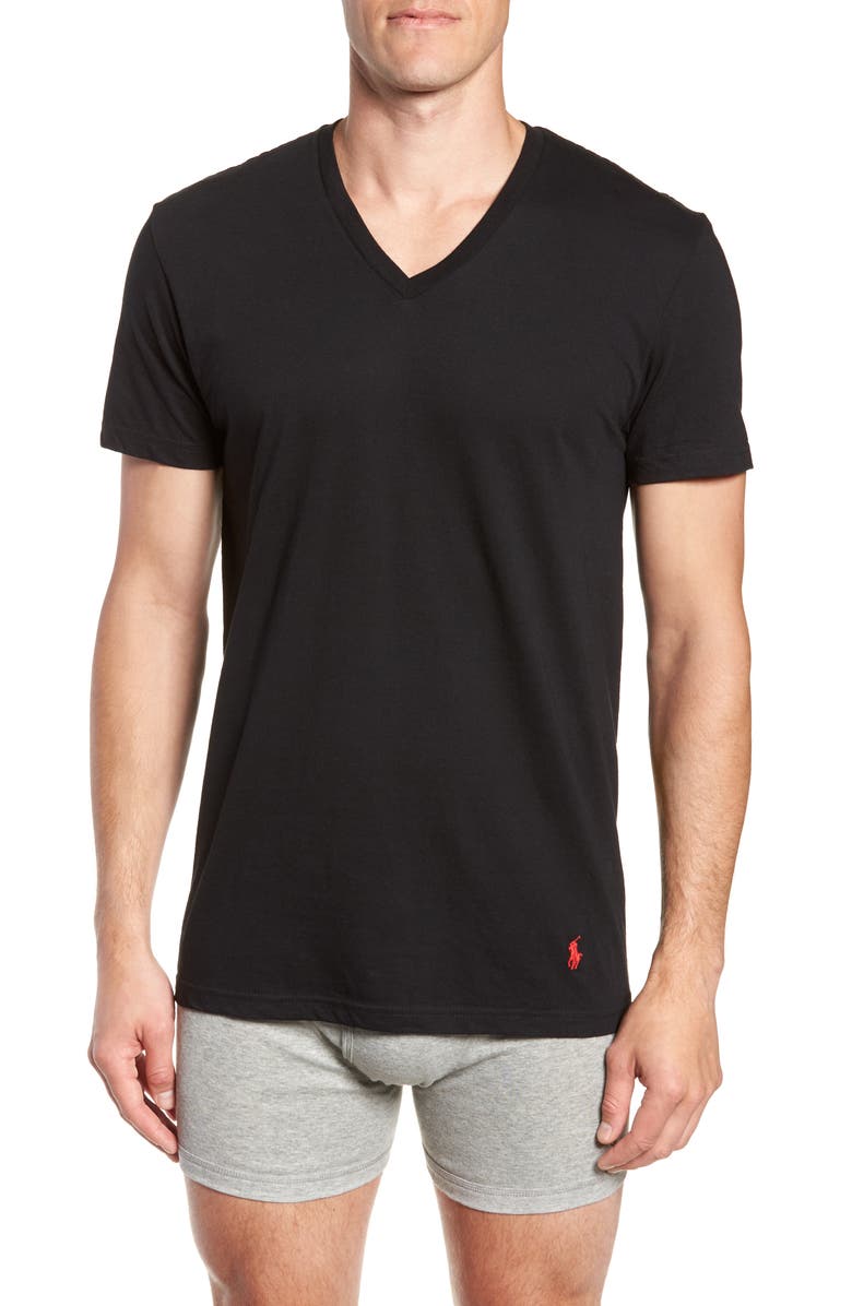 Polo Ralph Lauren 3-Pack V-Neck Undershirts, Alternate, color,