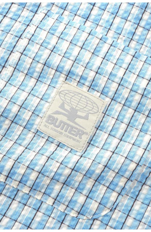 Butter Goods Equipment Plaid Short Sleeve Button-up Shirt In Blue
