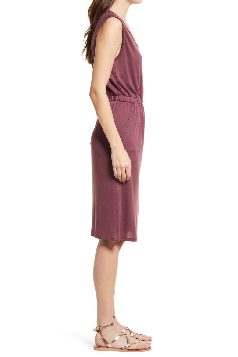 Hazel Rib Dress, Alternate, color, CURRANT