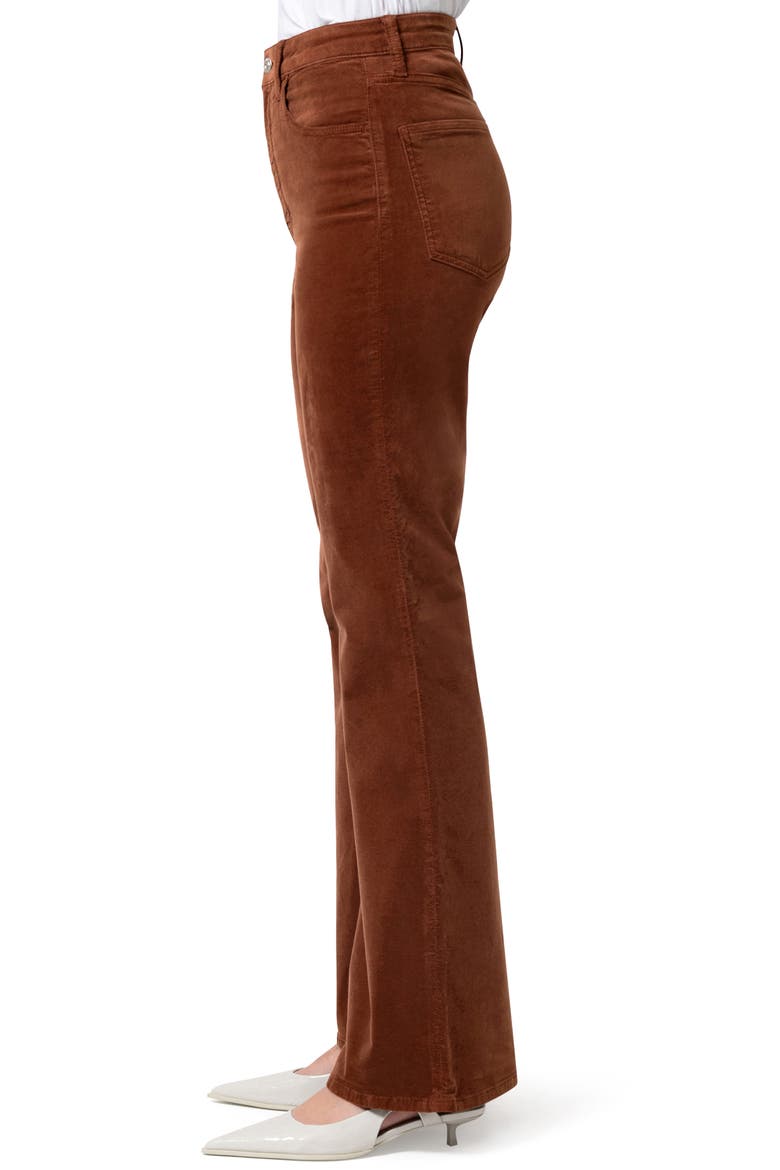 Los Angeles High Waist Flare Leg Velvet Pants, Alternate, color, BROWN VELVET