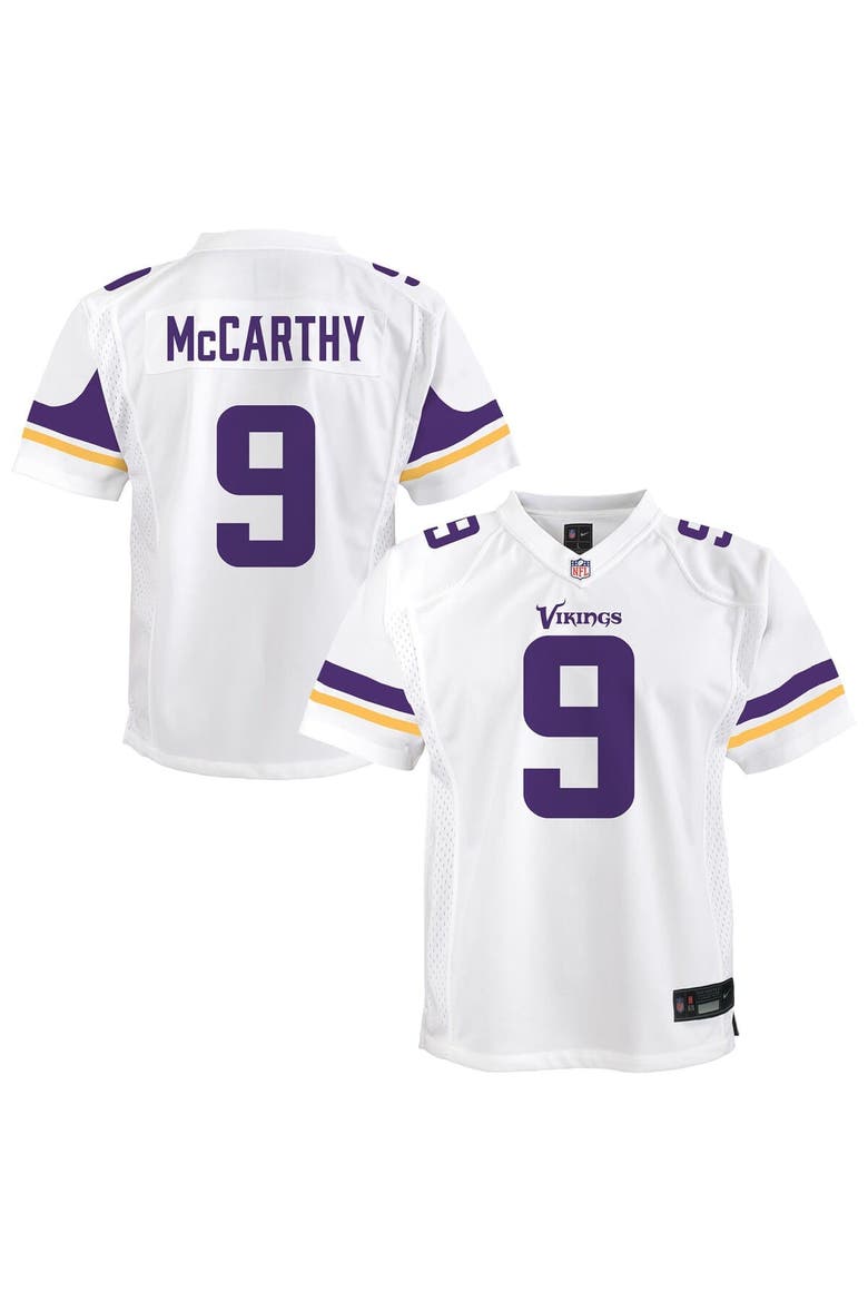 Youth Nike J.J. McCarthy White Minnesota Vikings Game Jersey, Main, color, White