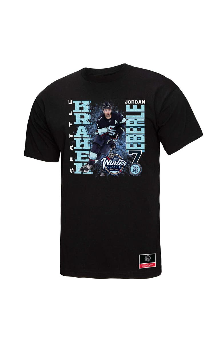 Mitchell & Ness Men's Mitchell & Ness Jordan Eberle Black Seattle Kraken 2024 NHL Winter Classic Player Graphic T-Shirt, Alternate, color,