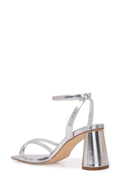 Berness Tubular Strap Sandal In Metallic