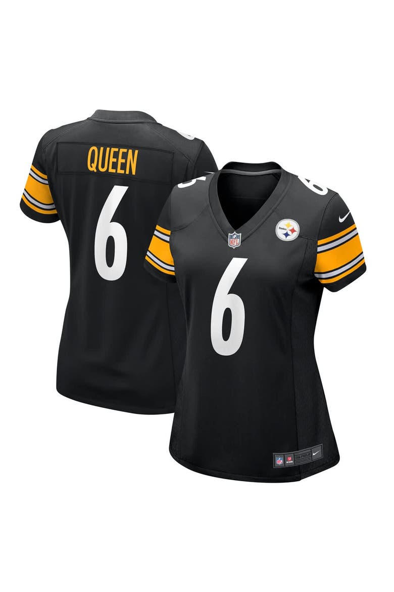 Women's Nike Patrick Queen Black Pittsburgh Steelers Game Player Jersey, Main, color, Black