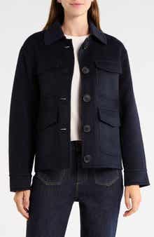 Wool Blend Collared Jacket