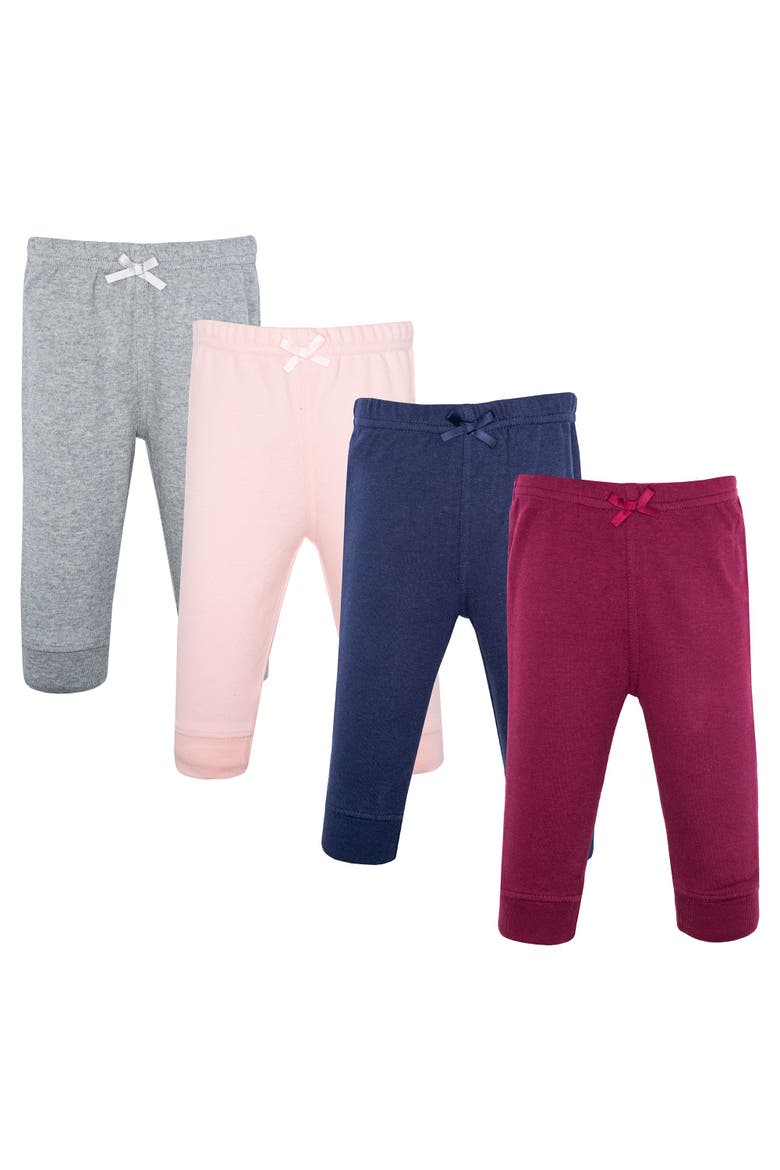 Pack of 4 Collection of Versatile Pants Bottoms, Main, color, Burgundy Pink Navy