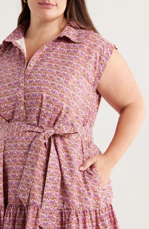 Shop Treasure & Bond Floral Print Ruffle Hem Belted Minidress