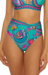 Trina Turk Mykonos High Waist Bikini Bottoms