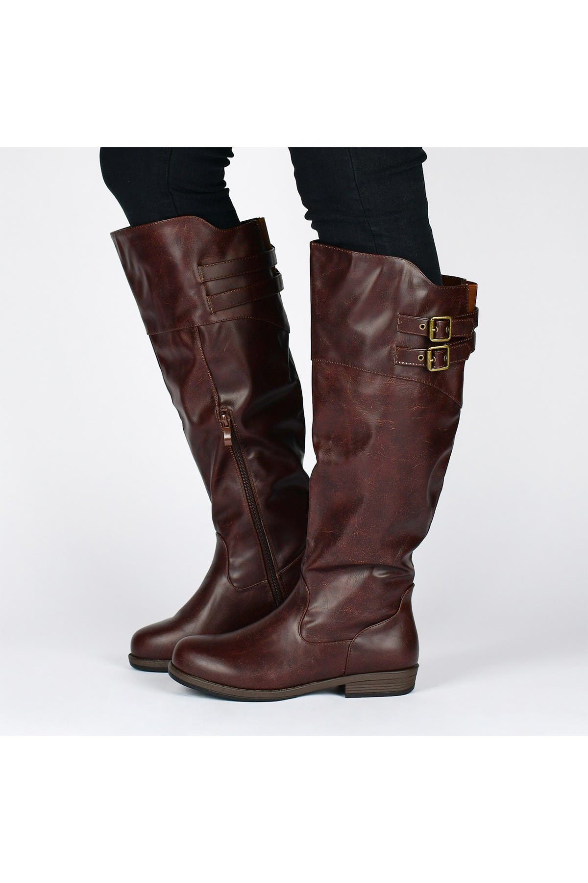 JOURNEE Tori Riding Boot, Alternate, color, BROWN