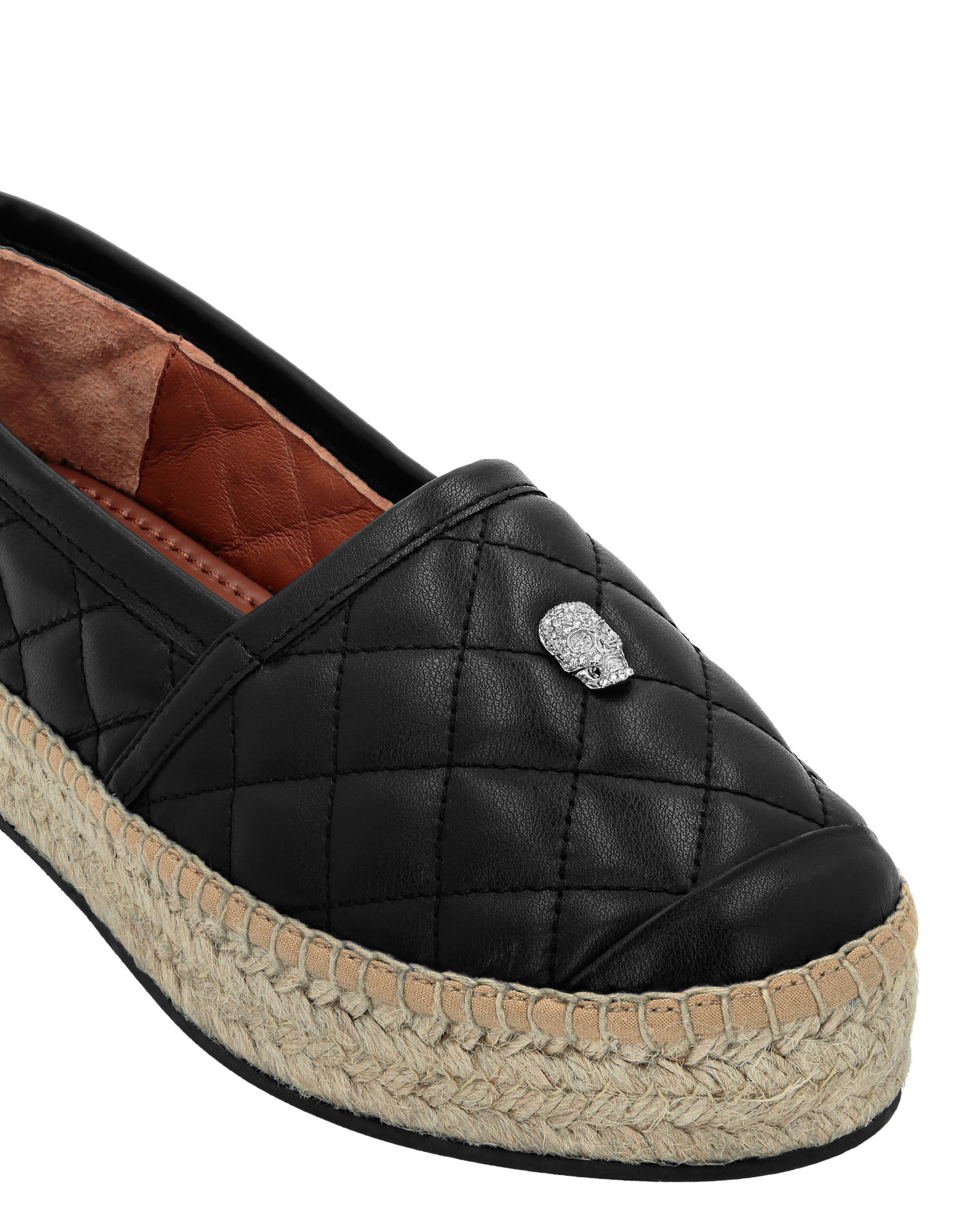 Espadrillas Matelasse Skull Women, Alternate, color, black