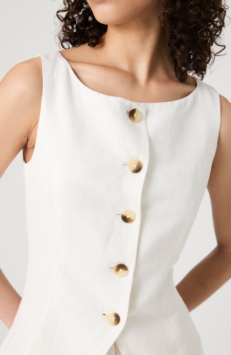 French Connection Cutaway Vest, Alternate, color, Summer White