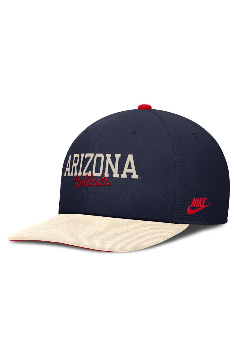 Nike Men's Nike Navy/Cream Arizona Wildcats Pro Legacy Script Snapback Hat, Alternate, color, Navy