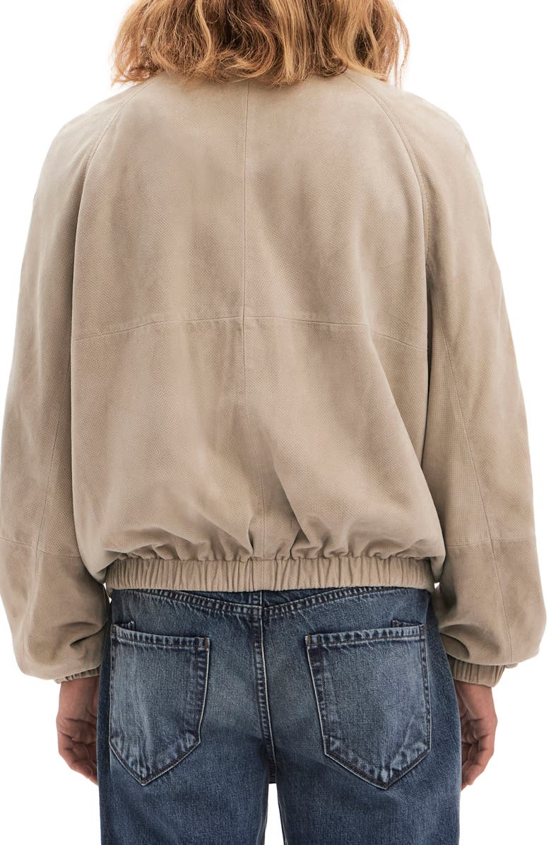 VAYDER Manzoni Goatskin Suede Bomber Jacket, Alternate, color, Fossil