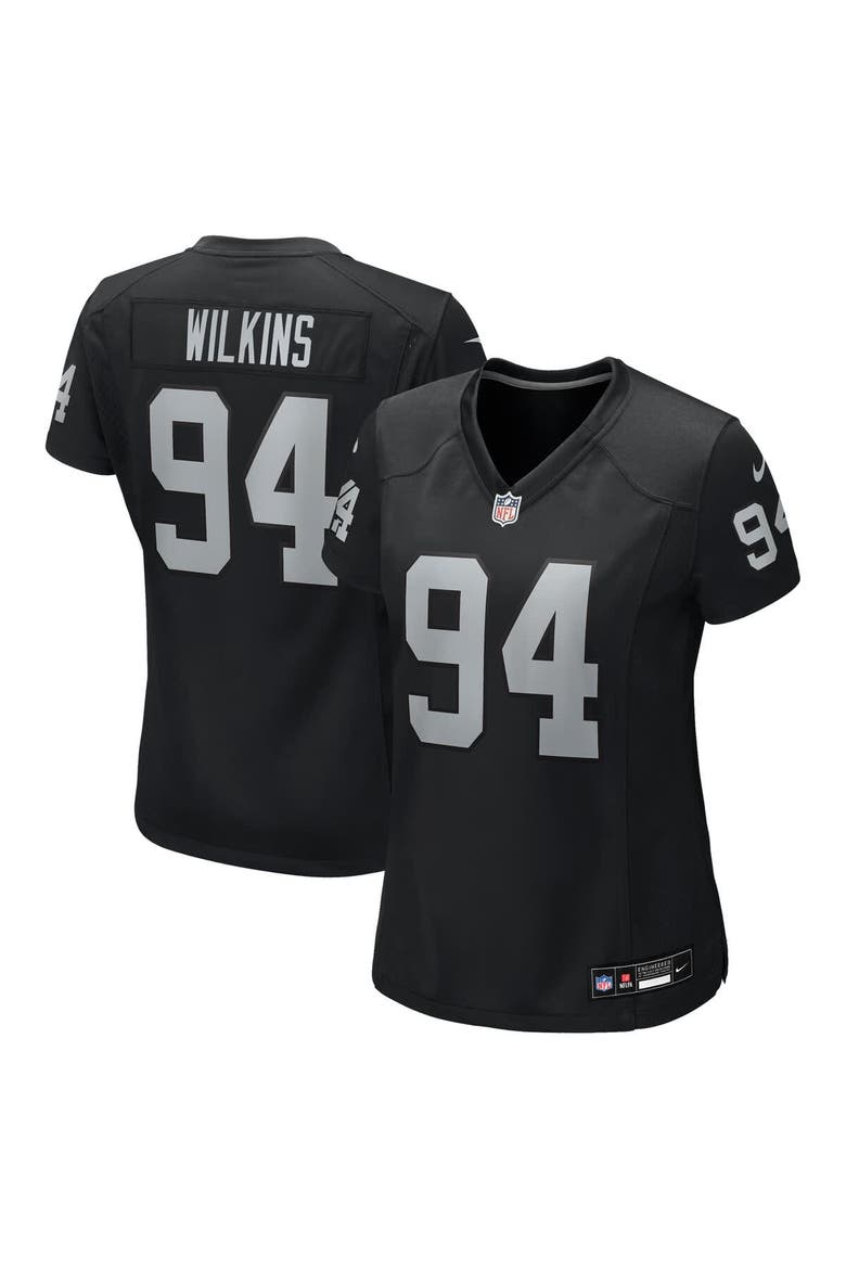 Women's Nike Christian Wilkins Black Las Vegas Raiders Team Game Jersey, Main, color, Black