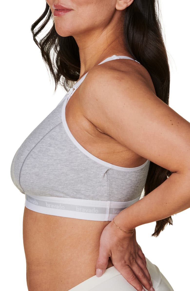 Bravado Designs Original Organic Cotton Blend Pumping & Nursing Bra, Alternate, color, Dove Heather