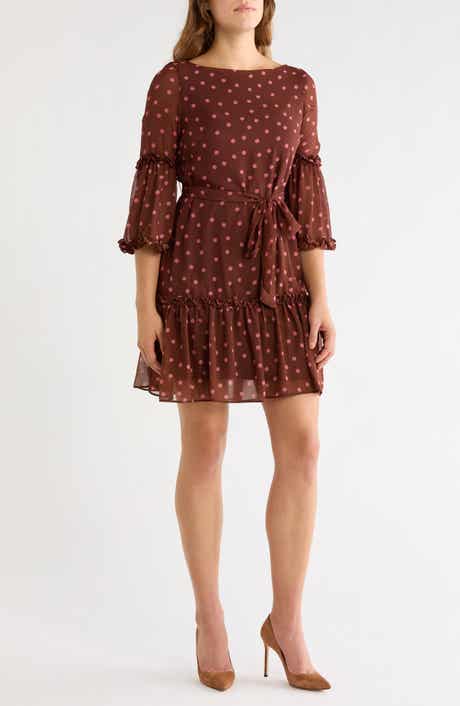 Polka Dot Chiffon Dress