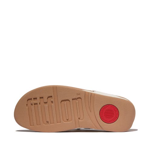 Fitflop Lulu Glitz Bow Leather Toe Post Sandals In Multi