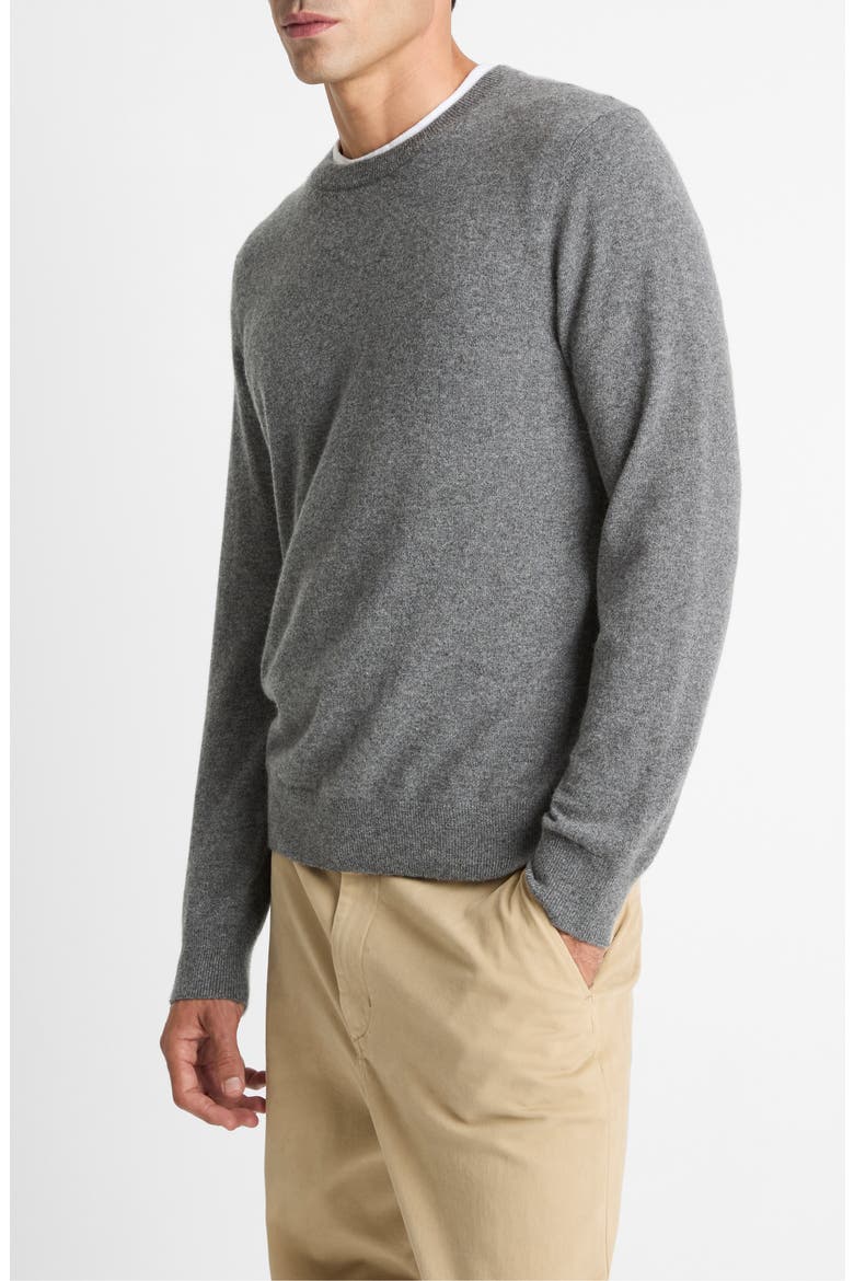Cashmere Crewneck Sweater, Alternate, color, MEDIUM HEATHER GREY