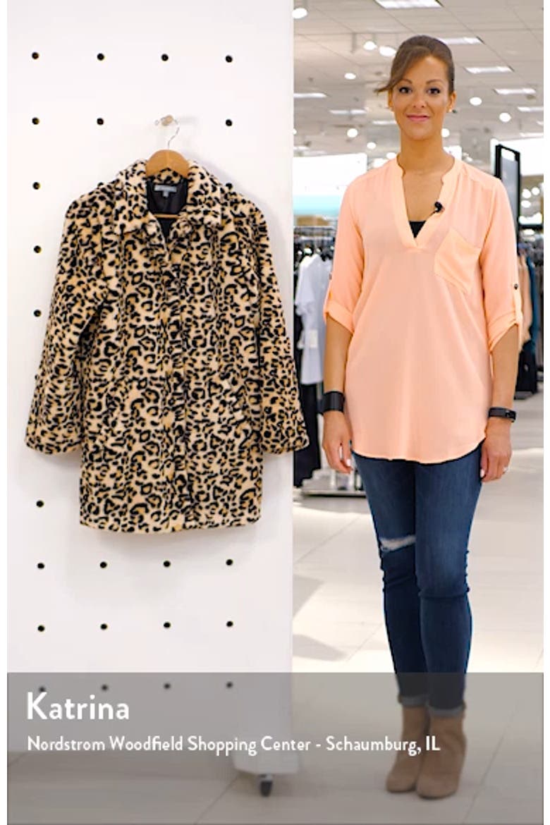 Leopard Print Faux Fur Coat (Nordstrom Exclusive) video