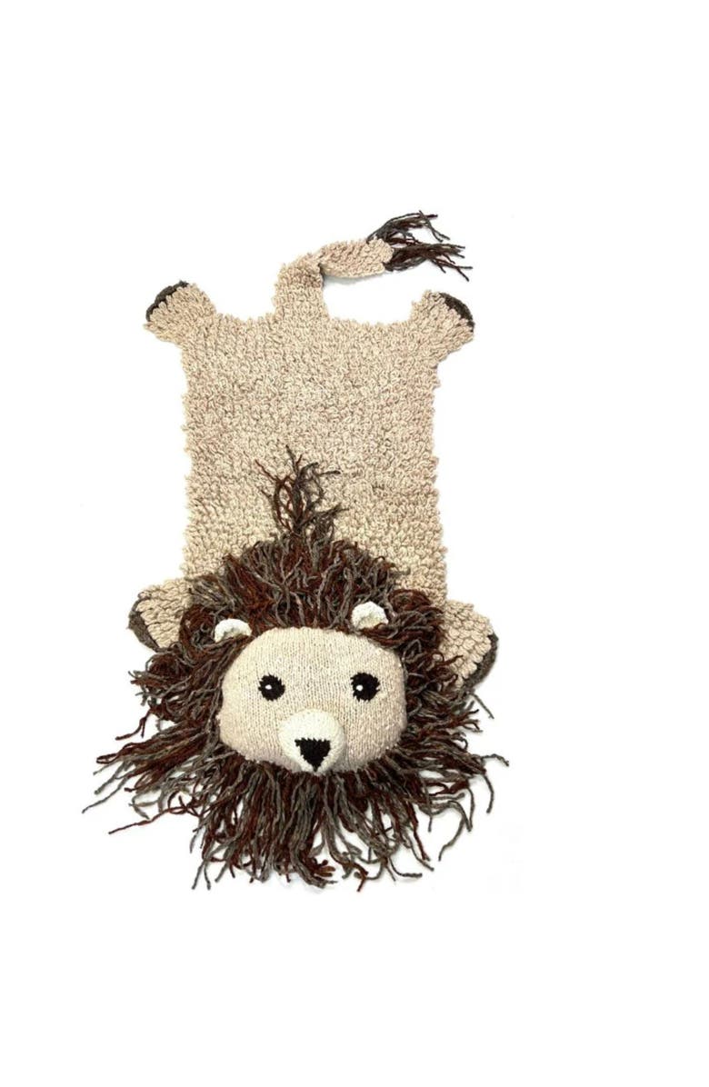 Finn + Emma Organic Wool Play Mat + Nursery Rug | Lion, Main, color, Beige