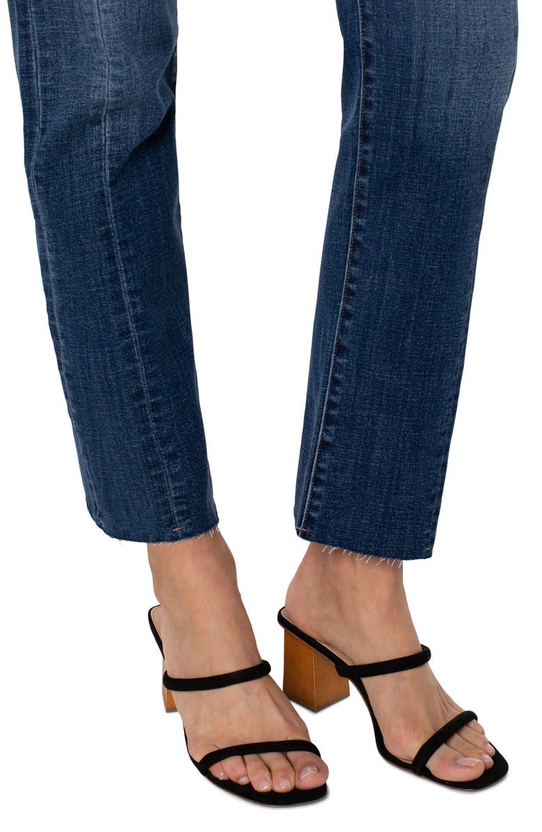 Liverpool Los Angeles Kennedy Seamed Raw Hem Straight Leg Jeans, Alternate, color,