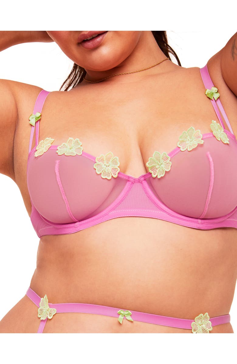 Adore Me Meadow Unlined Balconette Bra, Alternate, color, Medium Purple