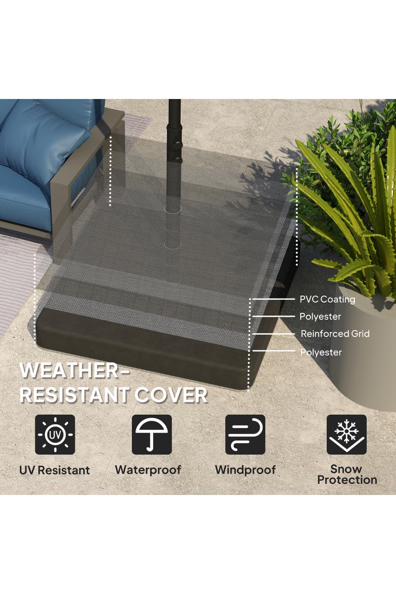 Patio Umbrella Base, Alternate, color, Black