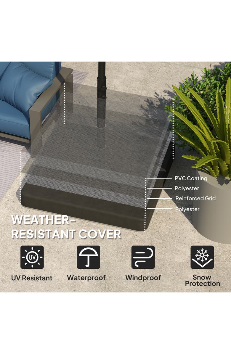 Outsunny Patio Umbrella Base, Alternate, color, Black