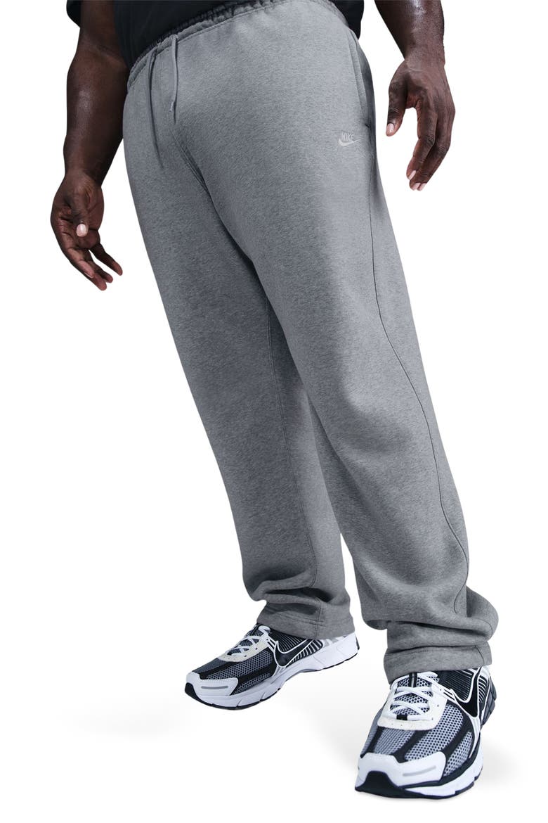 Club Open Hem Fleece Pants, Alternate, color, DARK GREY HEATHER