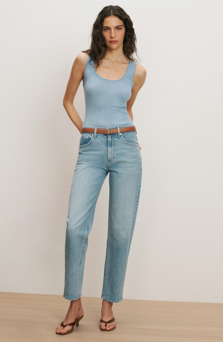 Veronica Beard Harley High Waist Arc Leg Jeans, Alternate, color, Big Splash