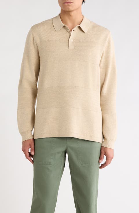 Rugby Cotton Blend Polo Sweater