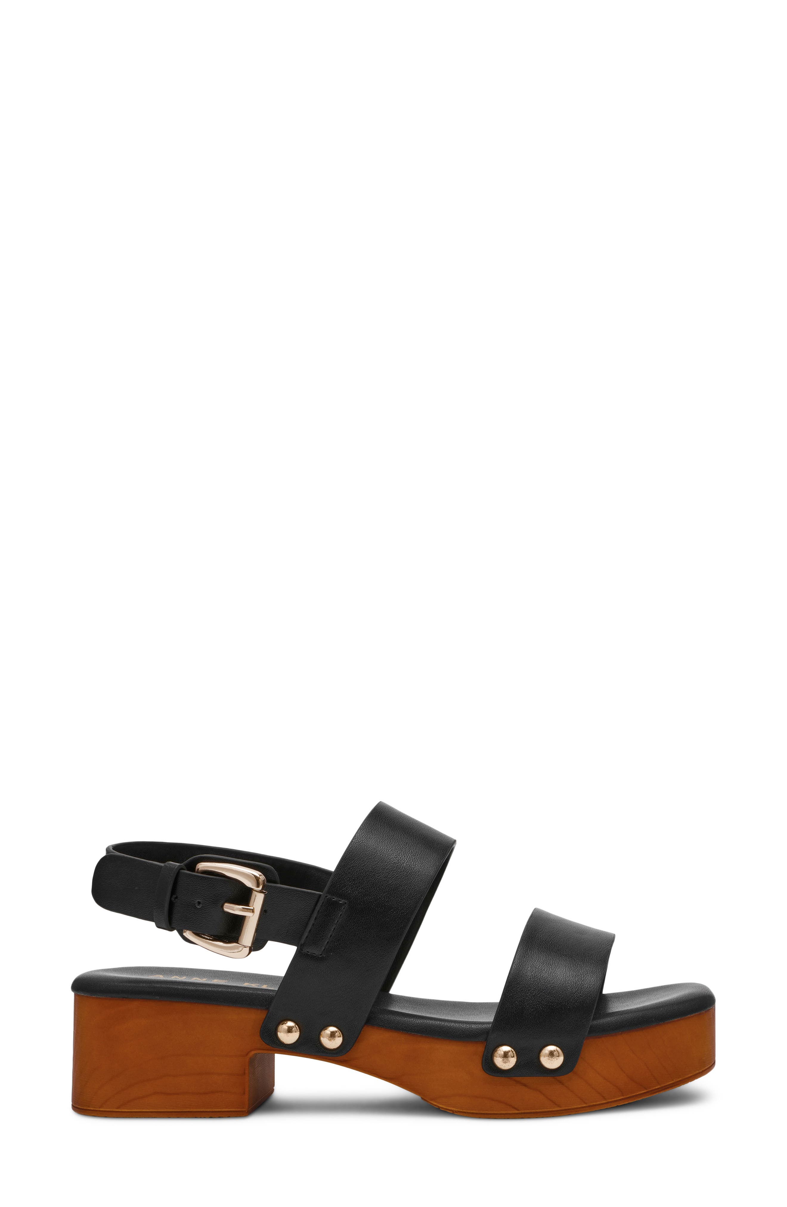 Anne Klein Fern Slingback Platform Sandal, Alternate, color, Black